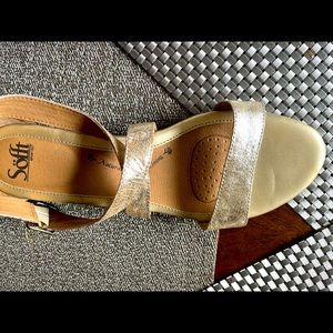 Gold Sofft sandals.